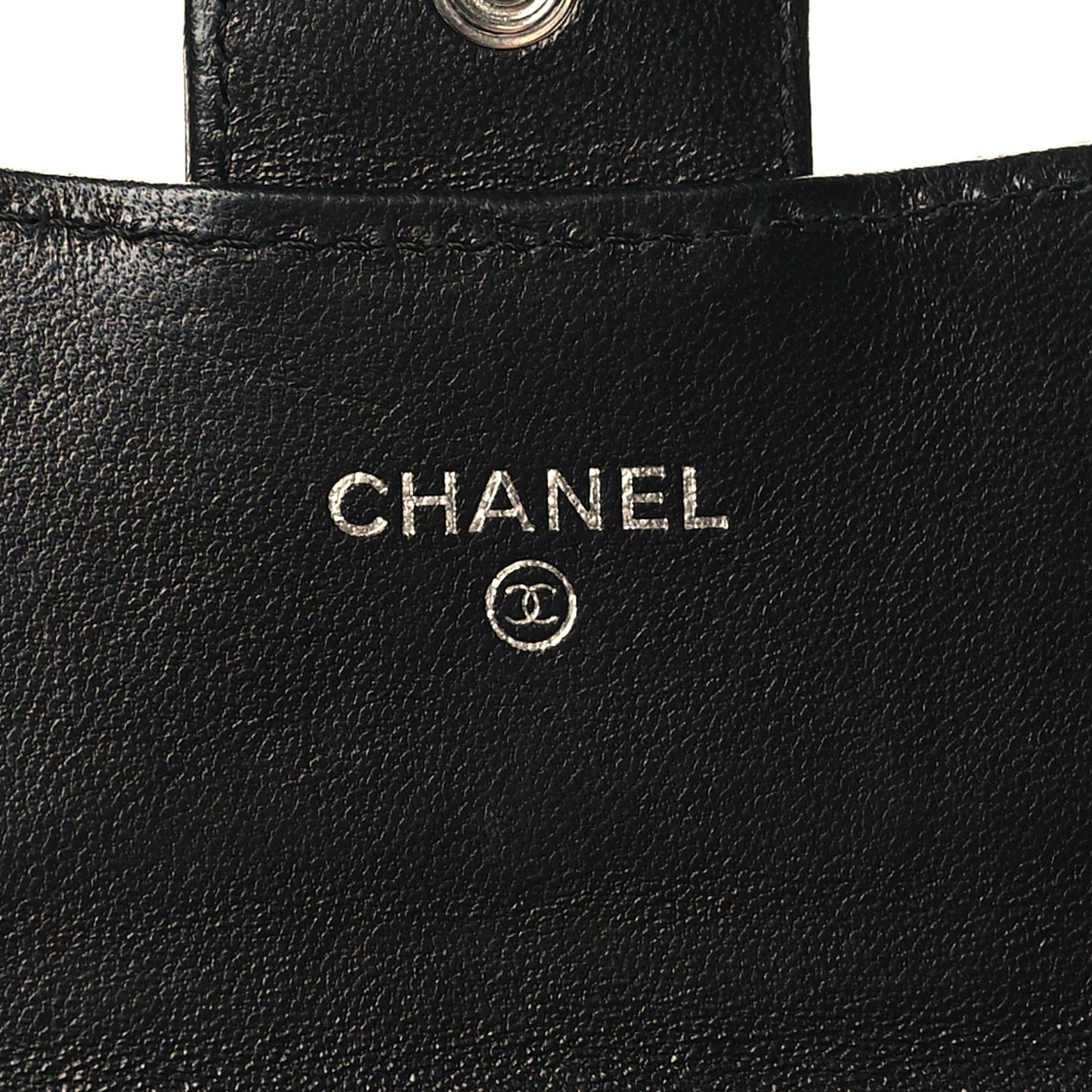 Lambskin Quilted Large Gusset Flap Wallet Black