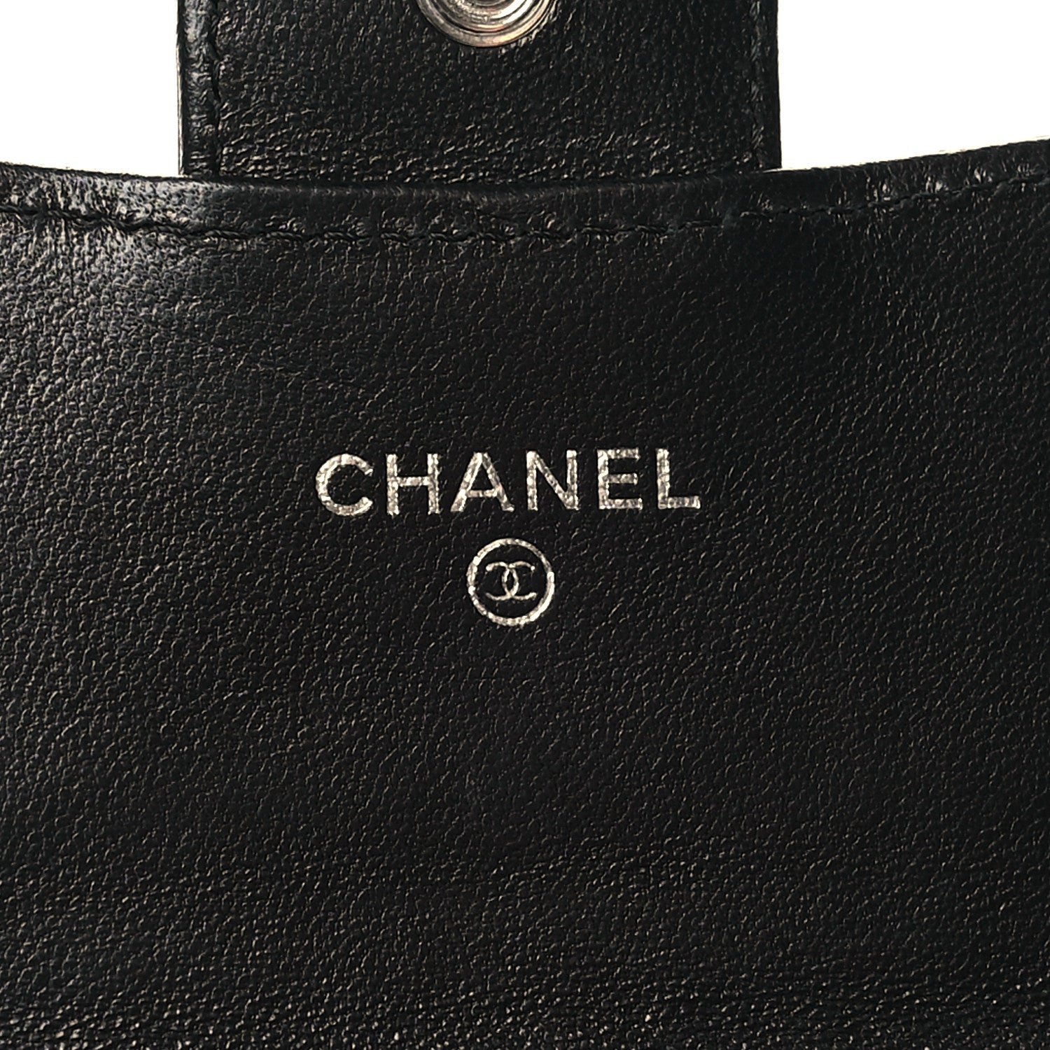 Chanel Lambskin Quilted Large Gusset Flap Wallet Black 6 of 13