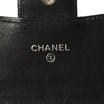 Chanel Lambskin Quilted Large Gusset Flap Wallet Black 6 of 13