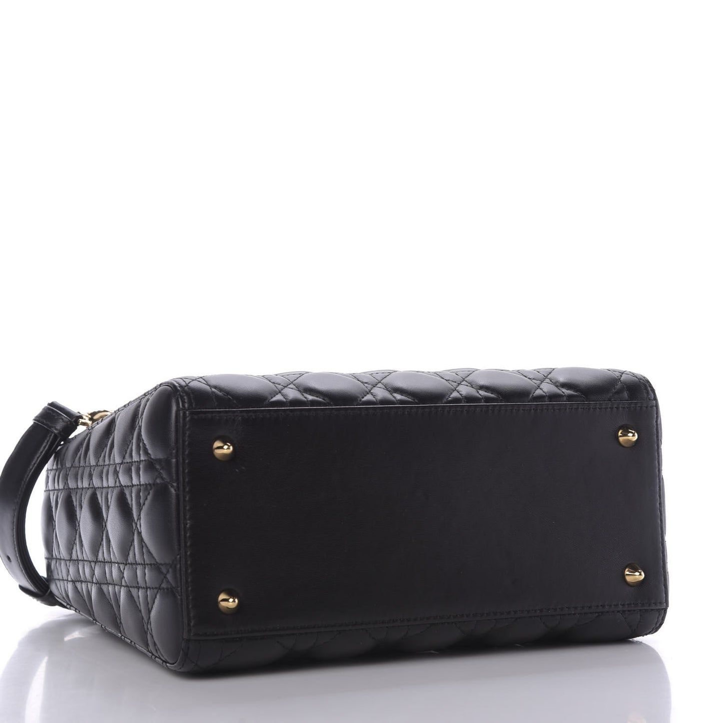 Lambskin Cannage Medium Lady Dior Black