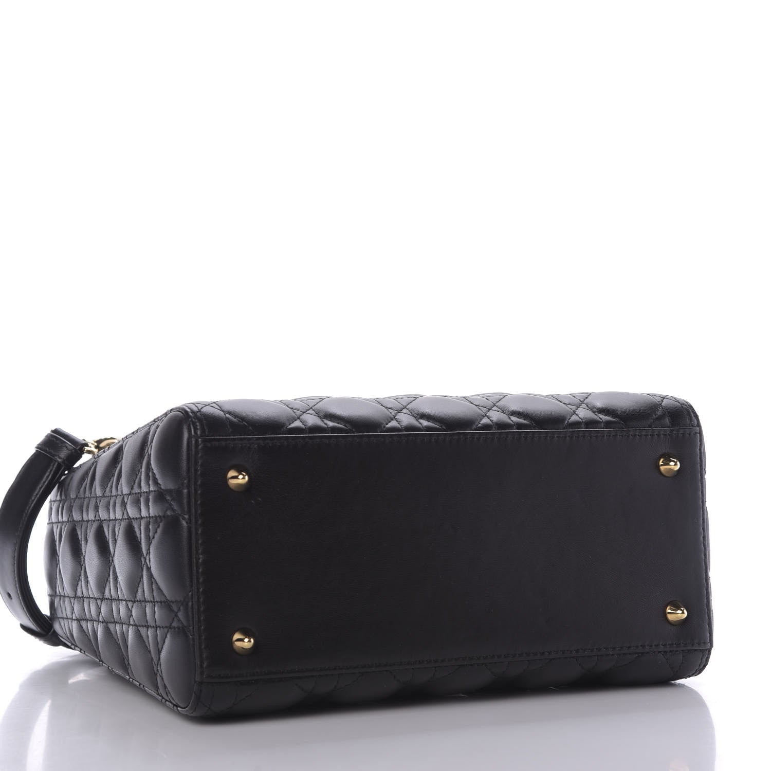 Christian Dior Lambskin Cannage Medium Lady Dior Black 4 of 10