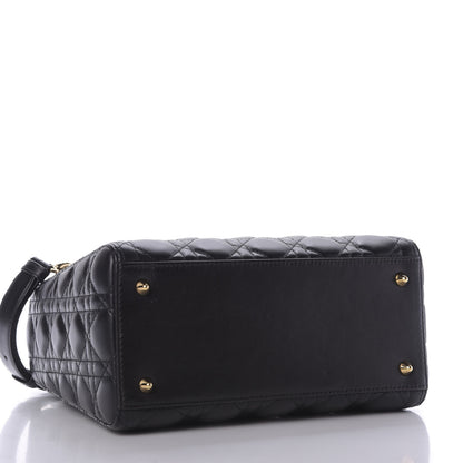 Christian Dior Lambskin Cannage Medium Lady Dior Black 4 of 10