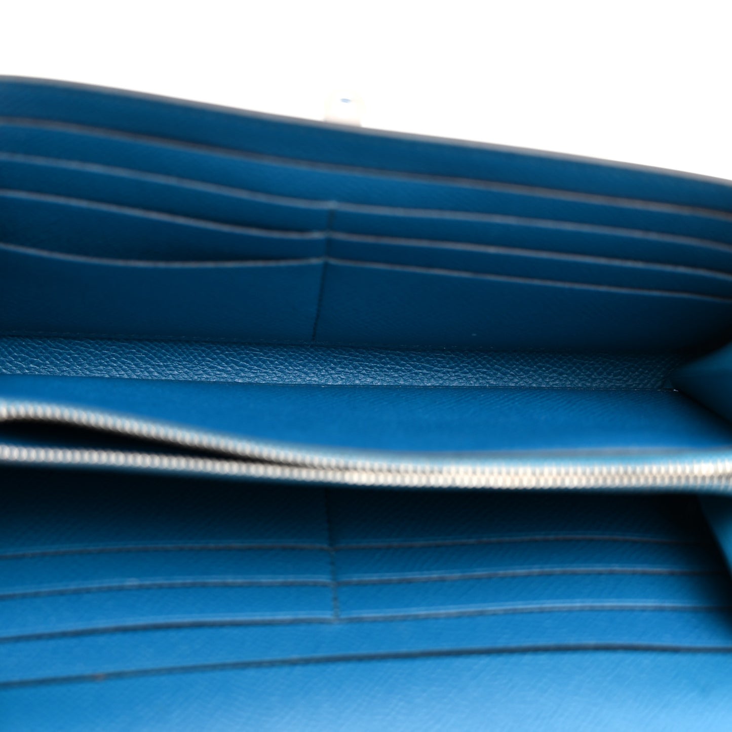 Epsom Kelly Longue Wallet Bleu Izmir