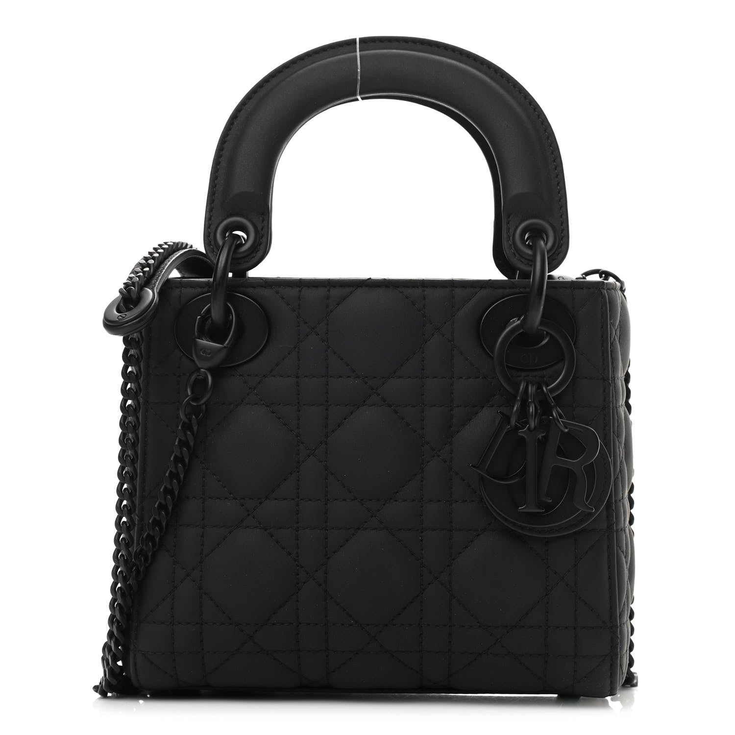 Christian Dior Ultra Matte Calfskin Cannage Mini Lady Dior Black 1 of 9