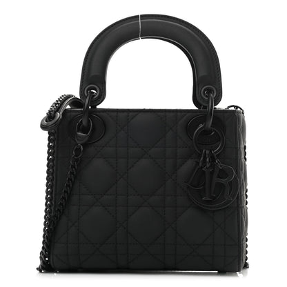Christian Dior Ultra Matte Calfskin Cannage Mini Lady Dior Black 1 of 9
