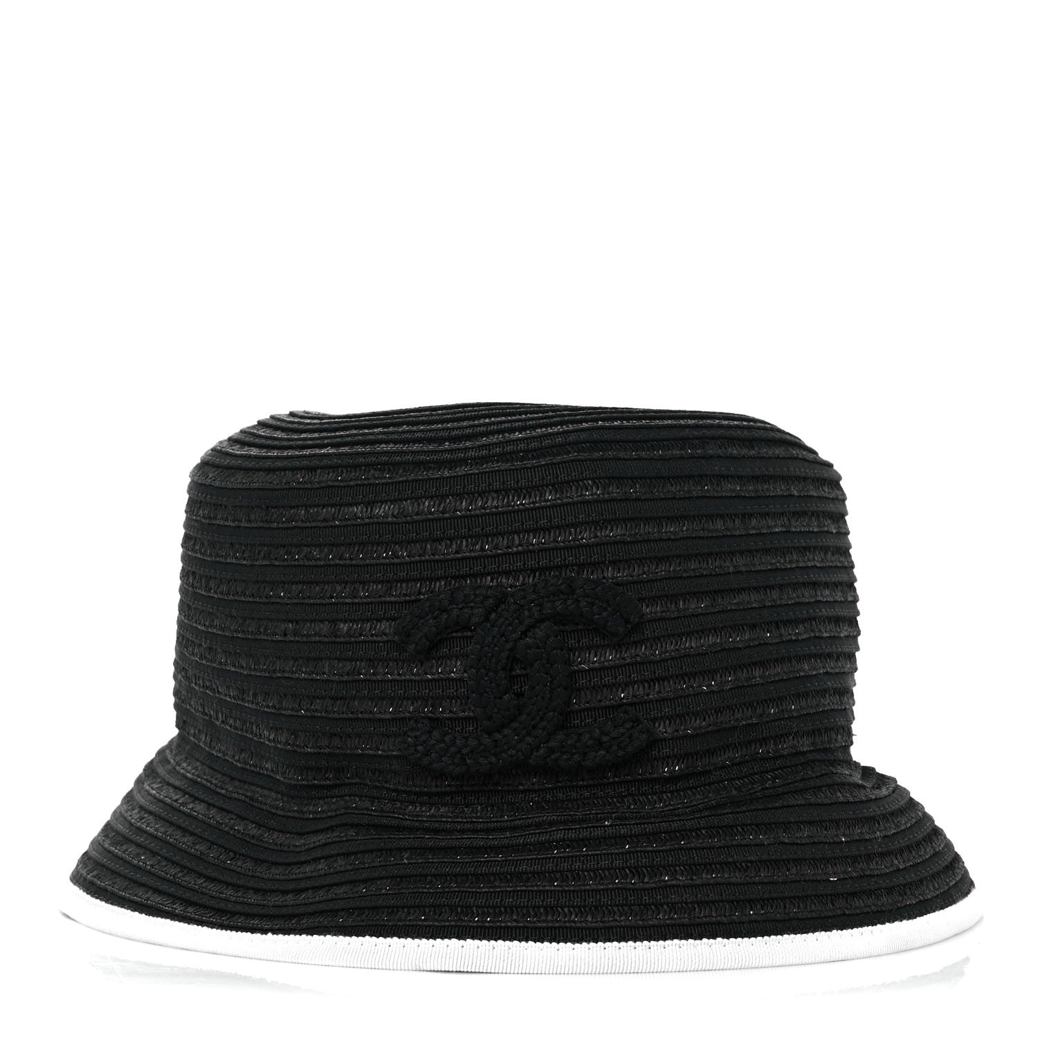 Chanel Cotton Viscose CC Bucket Hat L Black White 2 of 7