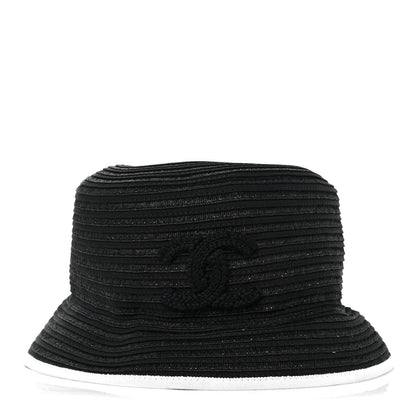 Chanel Cotton Viscose CC Bucket Hat L Black White 2 of 7