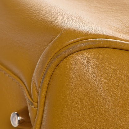 Burberry Calfskin Haymarket Check Small Canterbury Tote Yellow 10 of 12