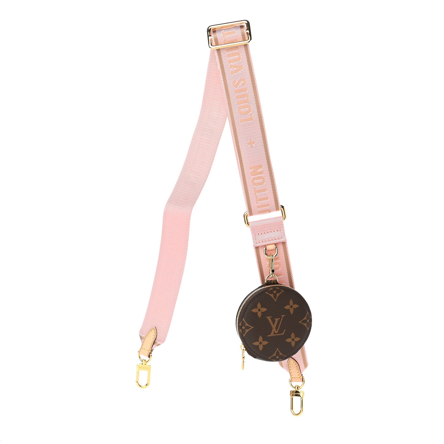 Monogram Multi Pochette Accessories Bandouliere Shoulder Strap Rose Clair