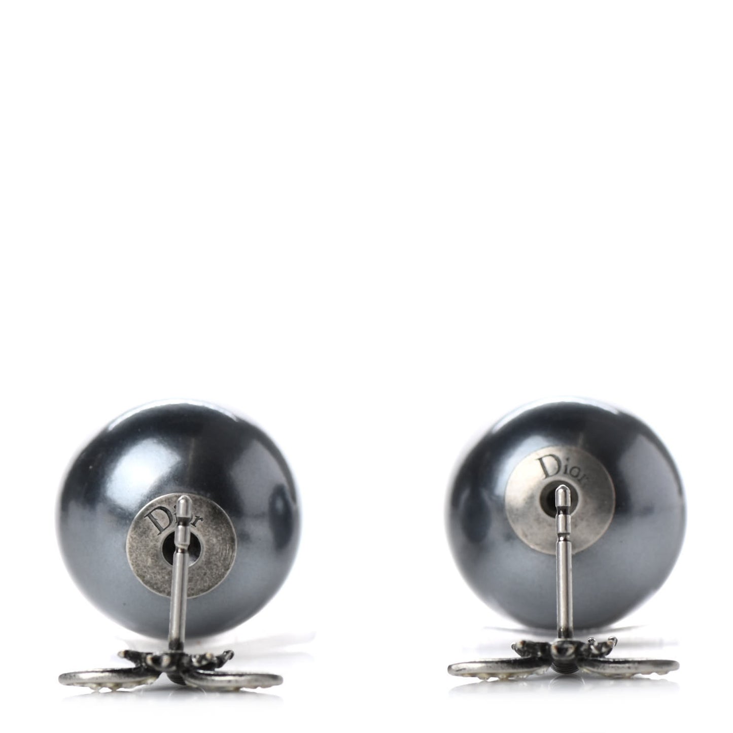 Pearl Crystal Bee Mise En Dior Tribal Earrings Grey