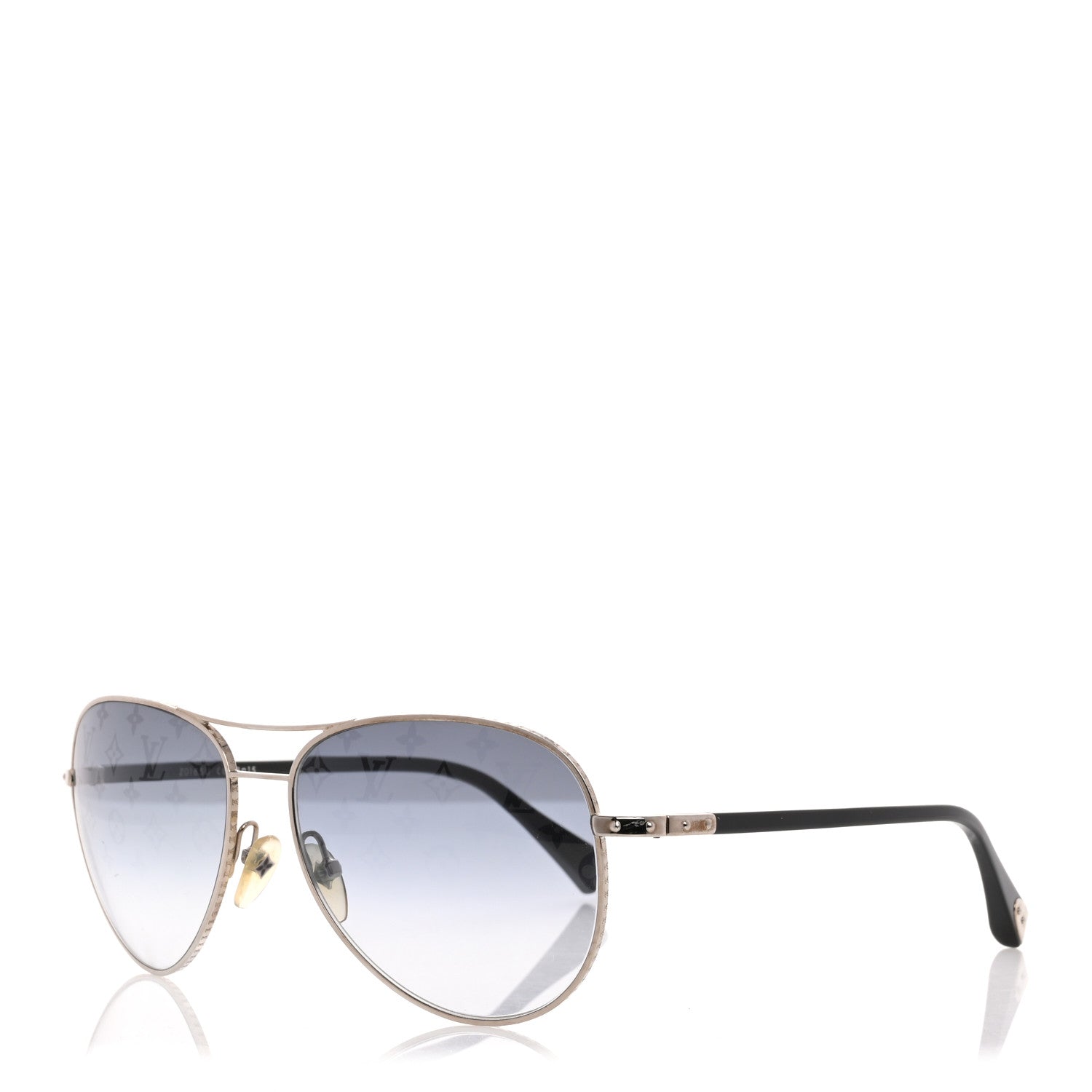 Louis Vuitton Monogram Conspiration Pilote Sunglasses Z0165U Argent 1 of 7