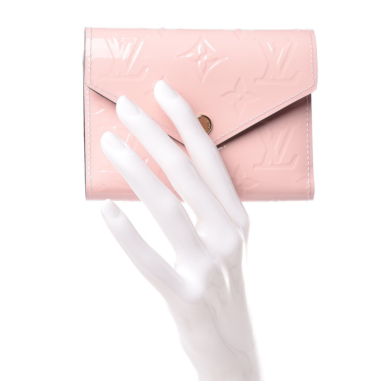 Louis Vuitton Vernis Victorine Wallet Rose Ballerine 2 of 8