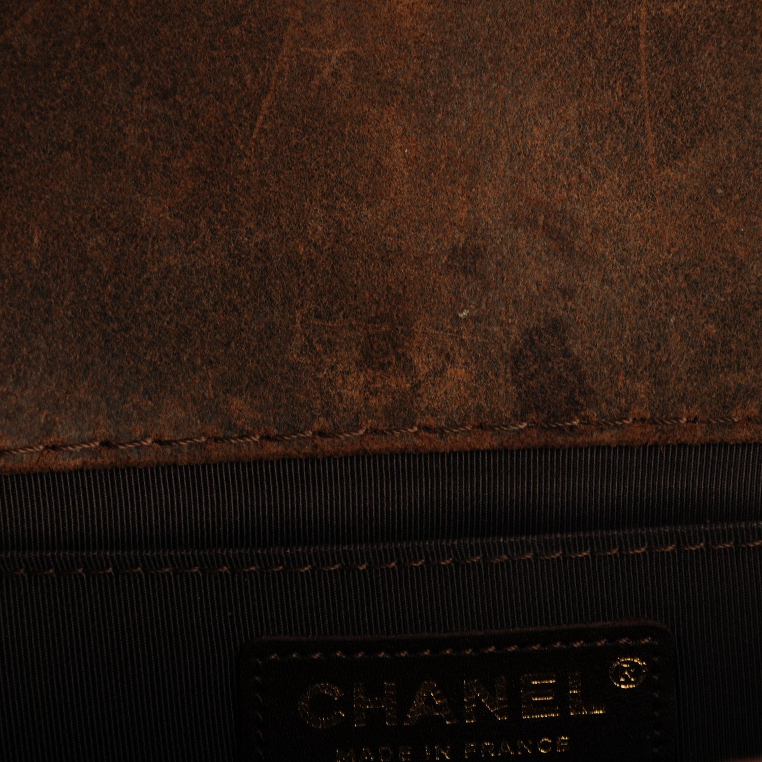 Chanel Nubuck Quilted Medium Boy Flap Brown 6 of 9