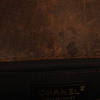 Chanel Nubuck Quilted Medium Boy Flap Brown 6 of 9