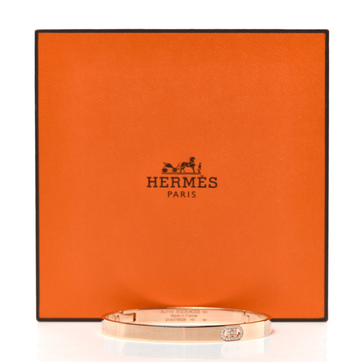 18K Rose Gold Diamond PM H D'Ancre Bracelet SH