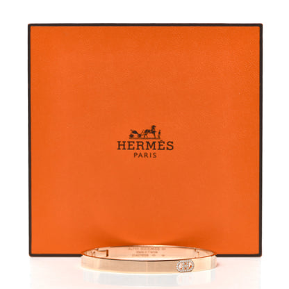 Hermes 18K Rose Gold Diamond PM H D'Ancre Bracelet SH 5 of 5