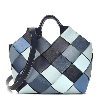 Loewe Calfskin Woven Small The Surplus Collection Basket Bag Steel Crystal 1 of 11