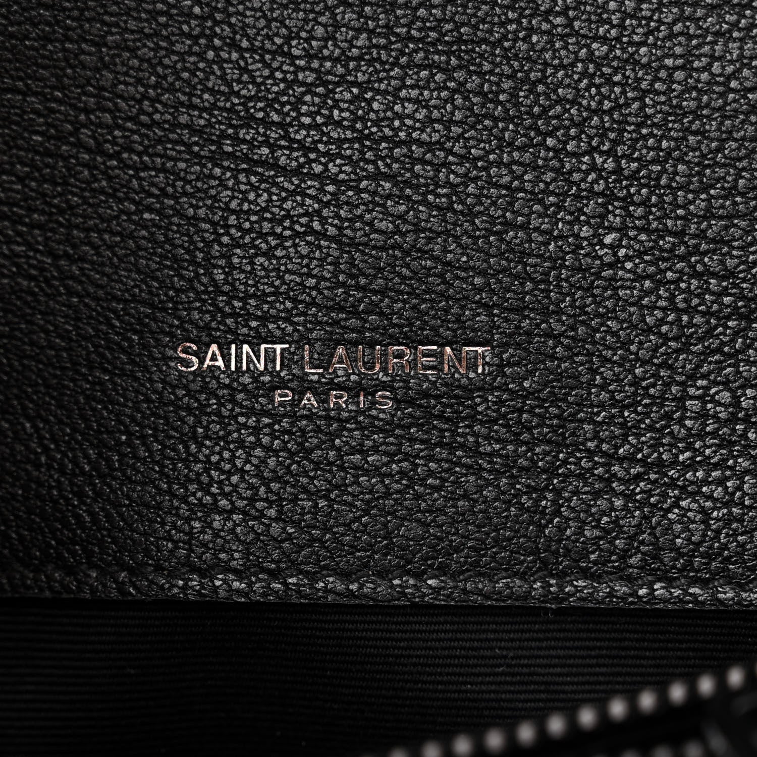 Saint Laurent Sheepskin Matelasse Chevron Monogram Monochrome Medium College Bag Black 6 of 11