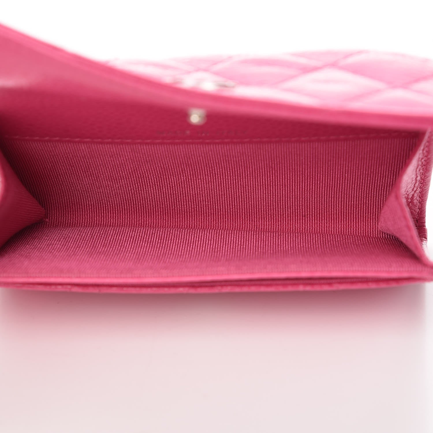 Chanel Caviar Quilted CC Card Holder Pink 7 of 9