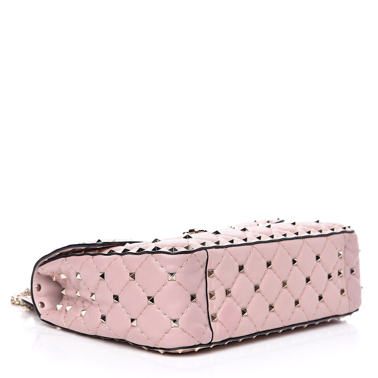 Valentino Garavani Nappa Medium Rockstud Spike Shoulder Bag Water Rose 4 of 9
