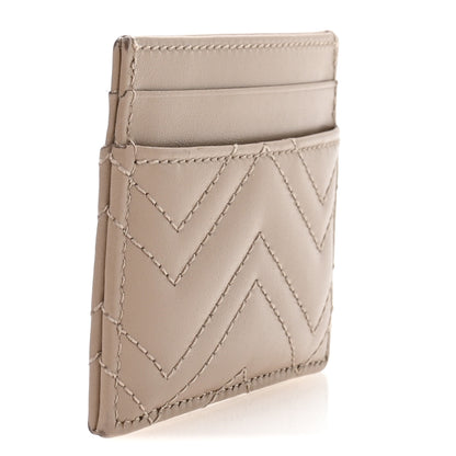 Gucci Calfskin Matelasse GG Marmont Card Holder Porcelain Rose 3 of 6