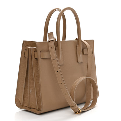 Saint Laurent Grained Calfskin Baby Sac De Jour Taupe 3 of 16