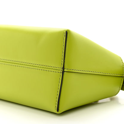 Fendi Vitello King Plexiglass Logo Embossed Mini By The Way Top Handle Boston Bag Wasabi 9 of 9