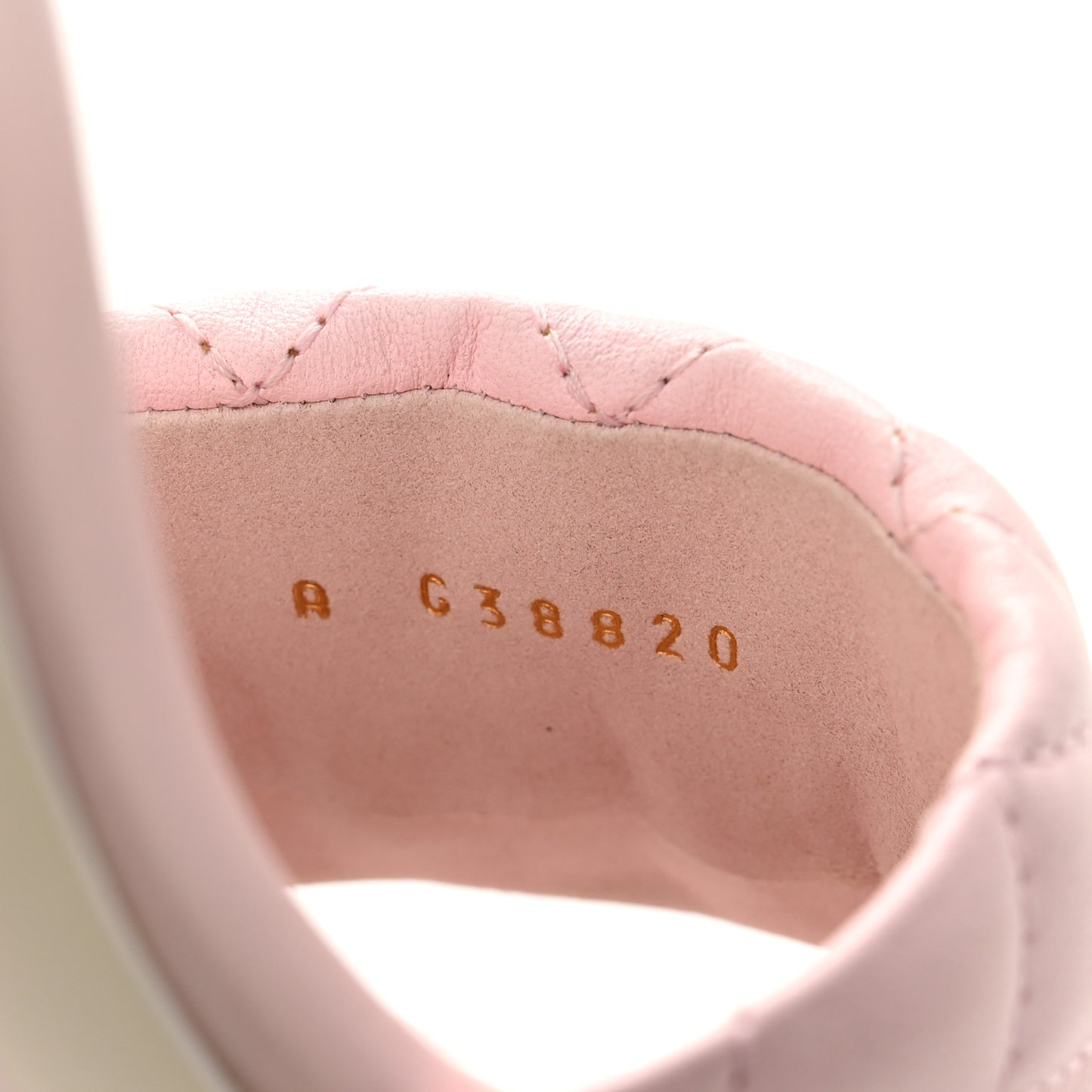 Lambskin Quilted Textured CC Mules 40.5 Light Pink