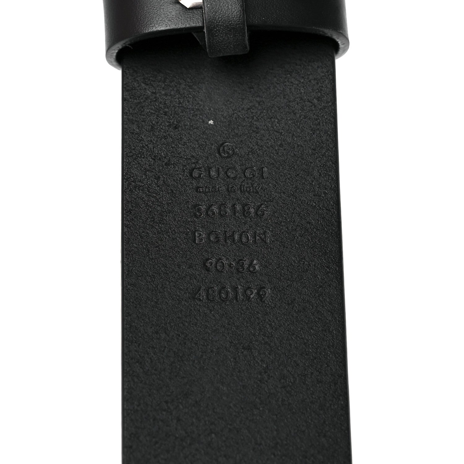 Gucci Selleria Calfskin Nickel Interlocking G 37mm Belt 90 36 Black 4 of 4