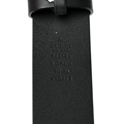 Gucci Selleria Calfskin Nickel Interlocking G 37mm Belt 90 36 Black 4 of 4