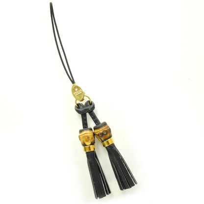 Gucci Bamboo Leather Tassel Phone Charm Strap 2 of 5