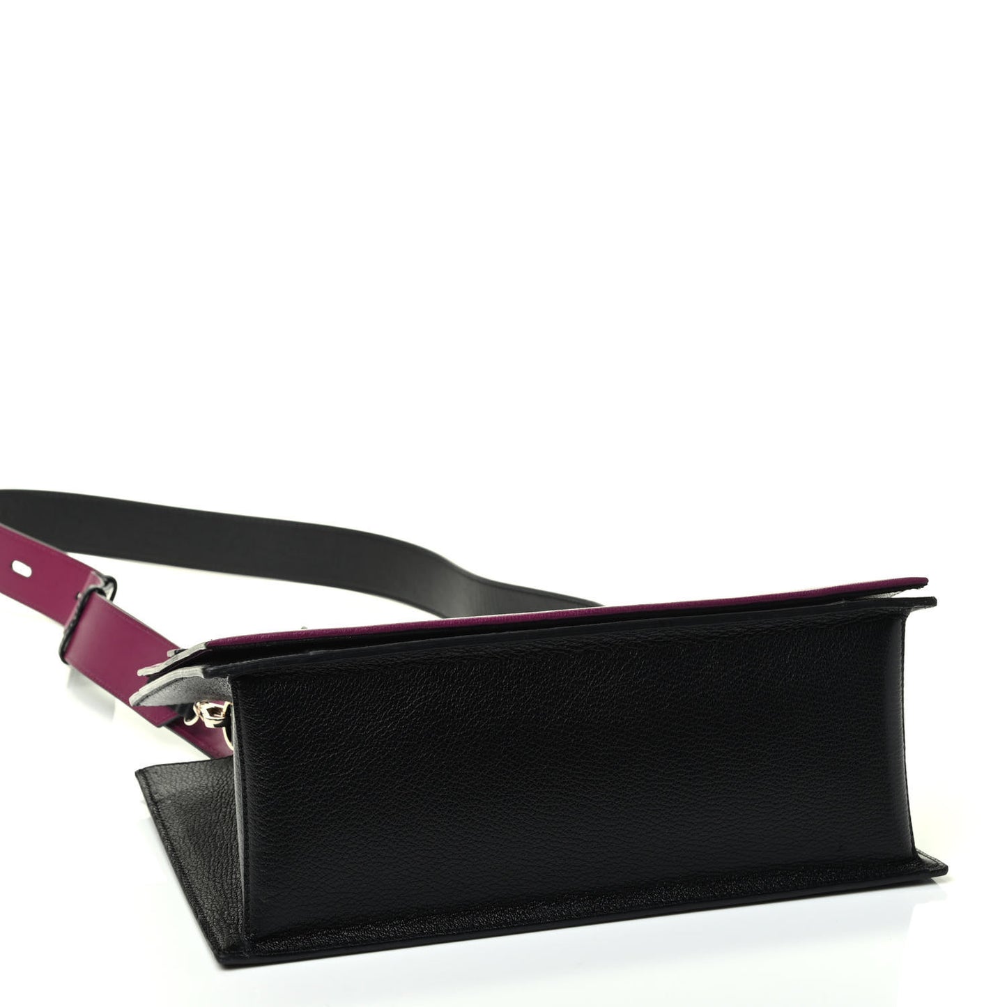 Calfskin Medium Milano Tote Black Dark Purple