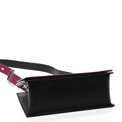 MCM Calfskin Medium Milano Tote Black Dark Purple 3 of 4