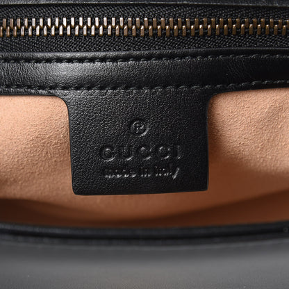 Gucci Calfskin Matelasse Small GG Marmont Shoulder Bag Black 6 of 10
