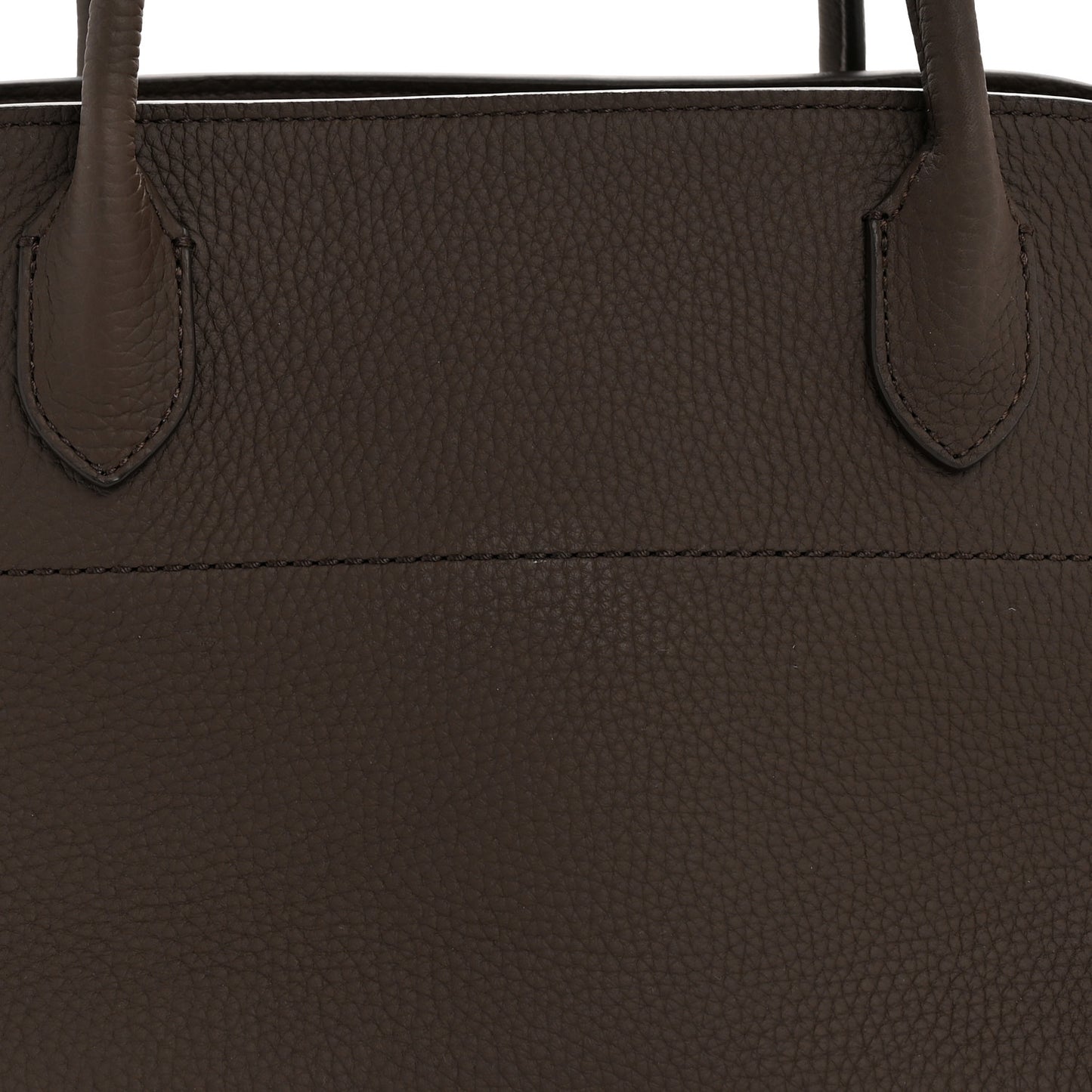 Grained Calfskin Margaux Shoulder 12 Deep Brown