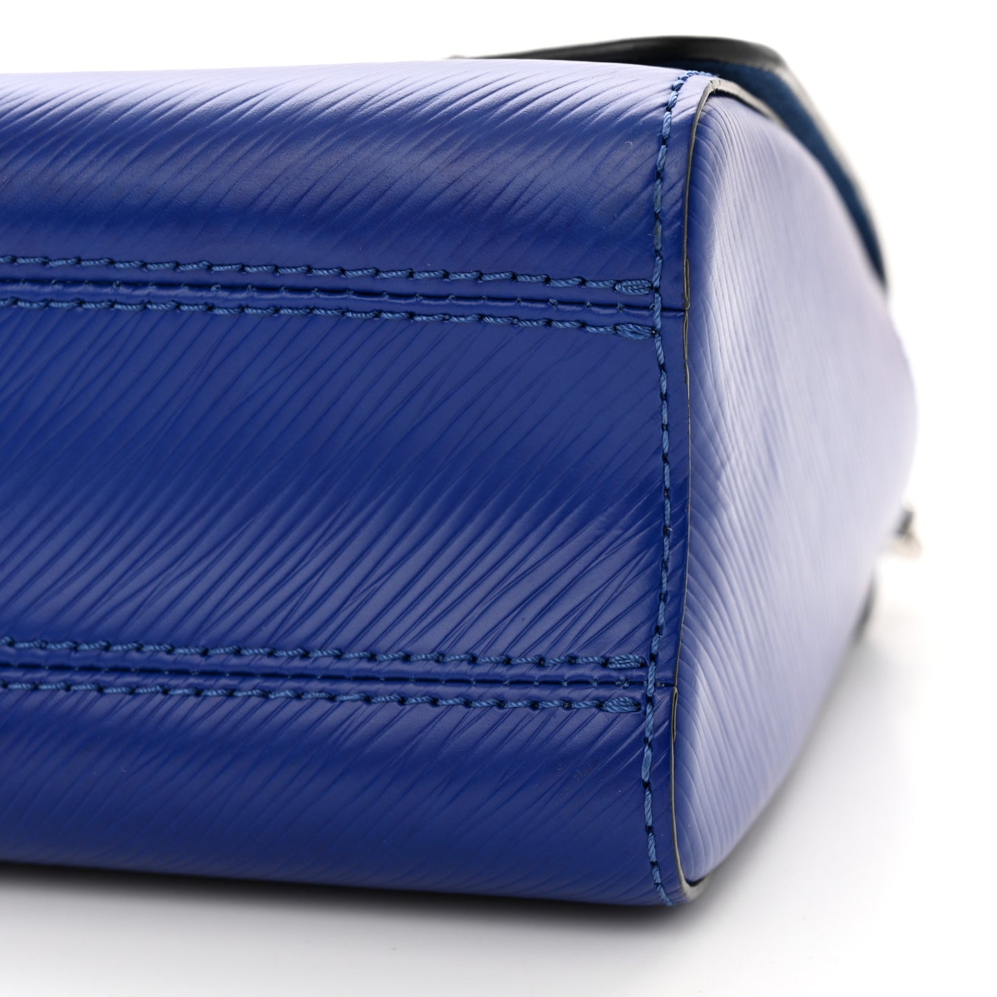 Epi Flamingo Twist Shoulder Bag MM Blue