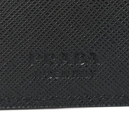 Prada Saffiano Metal Bi-Fold Wallet Black 5 of 6
