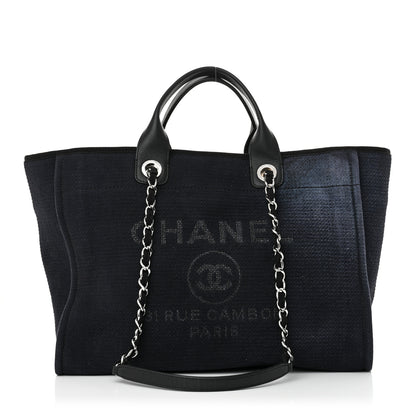 Chanel Mixed Fibers Medium Deauville Tote Black 1 of 13
