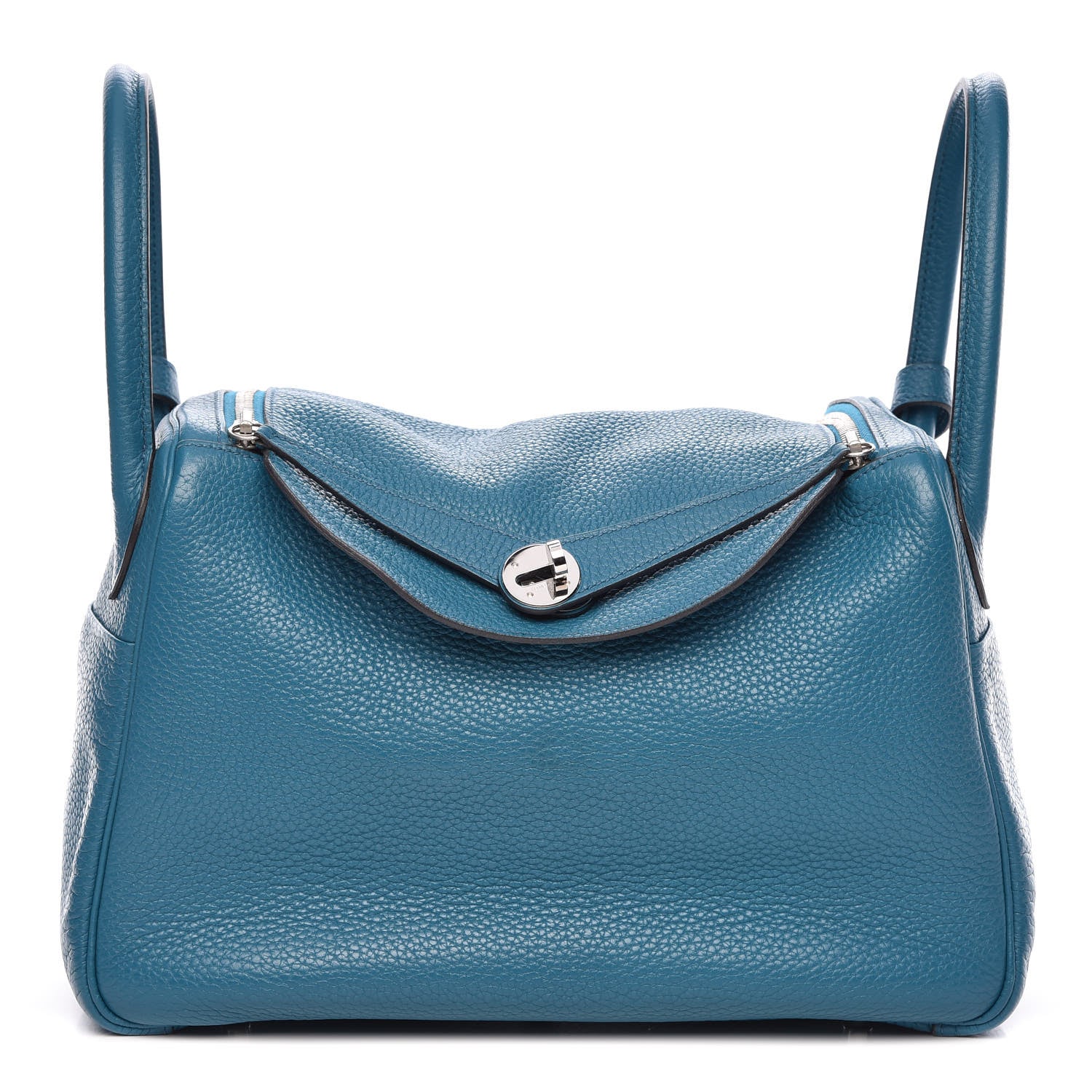 Hermes Taurillon Clemence Lindy 30 Bleu Izmir 1 of 12