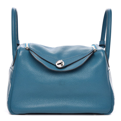 Hermes Taurillon Clemence Lindy 30 Bleu Izmir 1 of 12