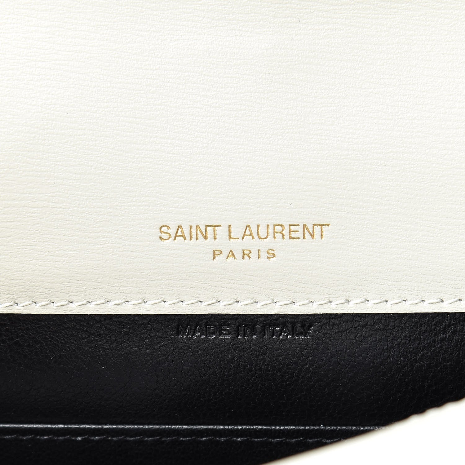 Saint Laurent Smooth Calfskin Monogram Sulpice Clutch Black White 7 of 9