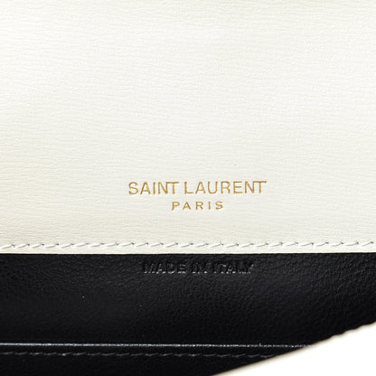 Saint Laurent Smooth Calfskin Monogram Sulpice Clutch Black White 7 of 9