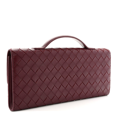 Bottega Veneta Nappa Intrecciato Long Andiamo Top Handle Clutch Barolo 6 of 16