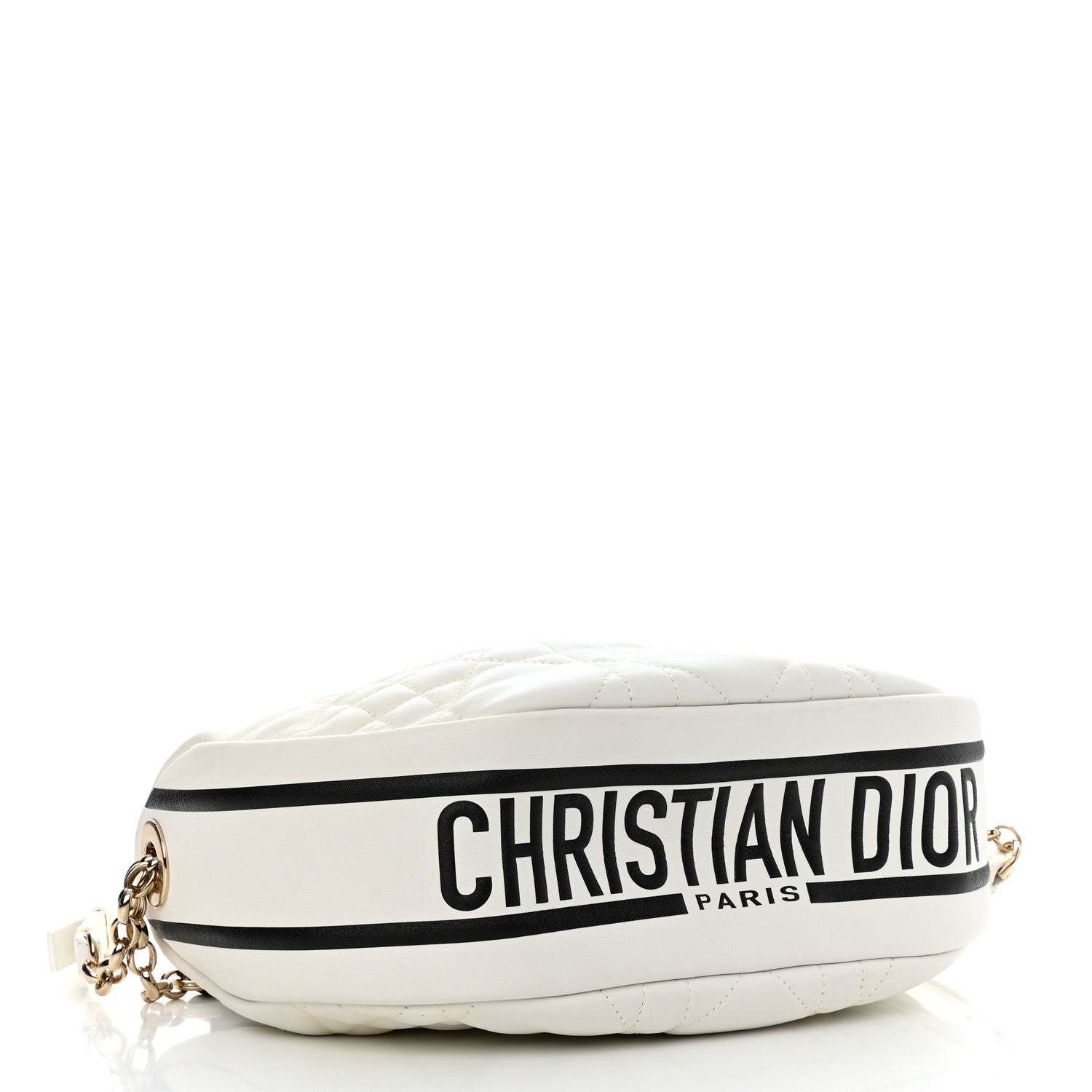 Christian Dior Lambskin Cannage Medium Dior Vibe Hobo Bag White 4 of 13