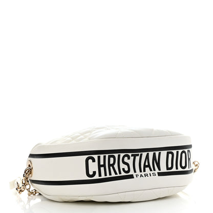 Christian Dior Lambskin Cannage Medium Dior Vibe Hobo Bag White 4 of 13
