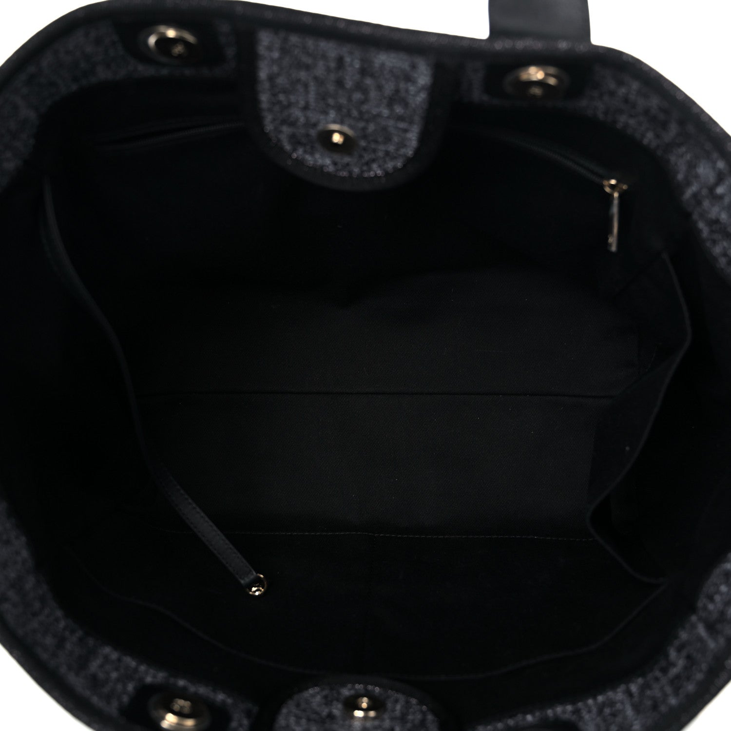 Chanel Lurex Boucle Medium Deauville Tote Black 5 of 10