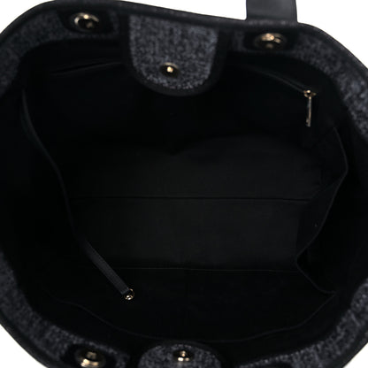 Chanel Lurex Boucle Medium Deauville Tote Black 5 of 10