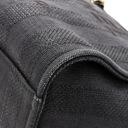 Chanel Mixed Fibers Striped Small Deauville Tote Black 12 of 14