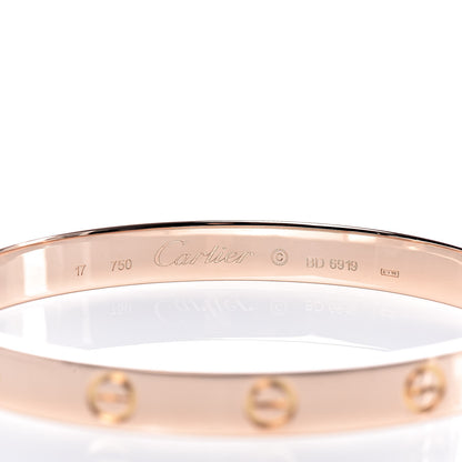 Cartier 18K Pink Gold LOVE Bracelet 17 4 of 5