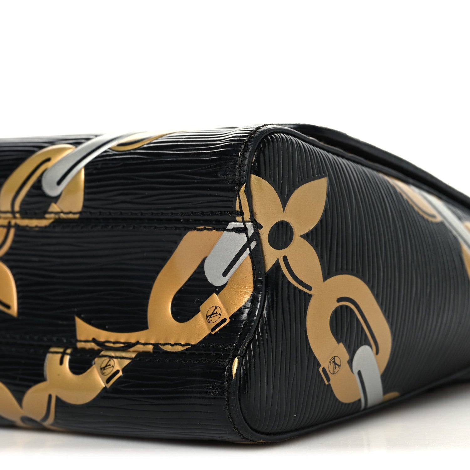 Louis Vuitton Epi Chain Flower Twist Shoulder Bag MM Black 9 of 13